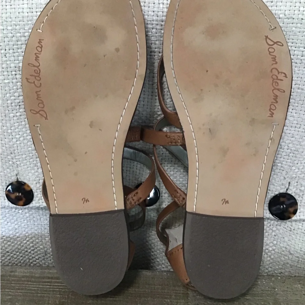 Sam Edelman Gilroy brown leather gladiator sandal.EUC